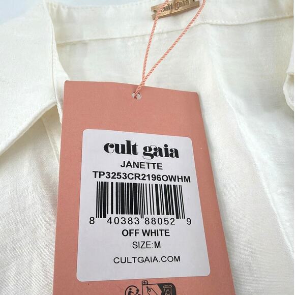 Cult Gaia Women's Off White Janette Top Size M - Picture 5 of 10